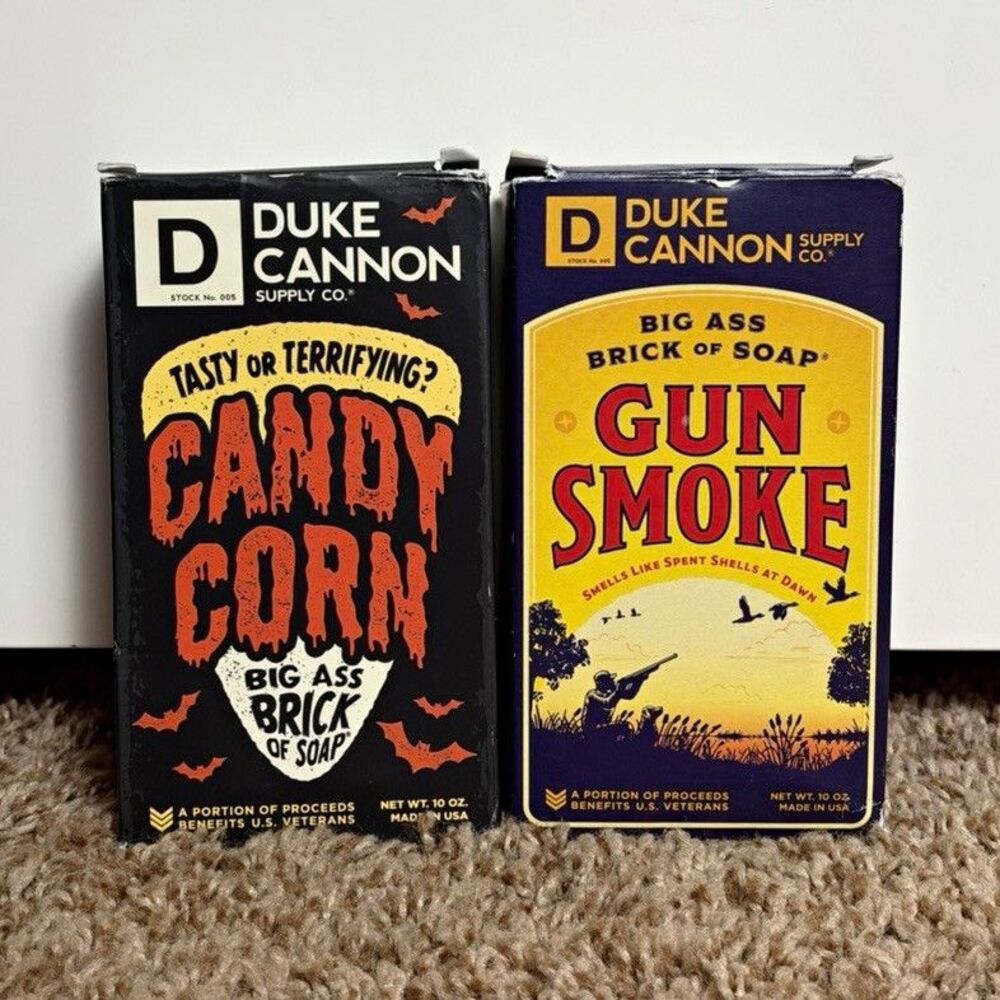Duke Cannon Candy Corn Gun Smoke Big Ass Brick Soap 10 oz Lot of 2 NEW